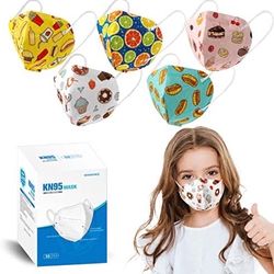 Kids KN95 Face Masks 50PC, 5-Ply Disposable Face Masks for Kids, KN95 Masks with Designed Tie-dye for Children, Boys and Girls(KID-TD1)