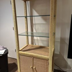 2 Rattan Shelves 