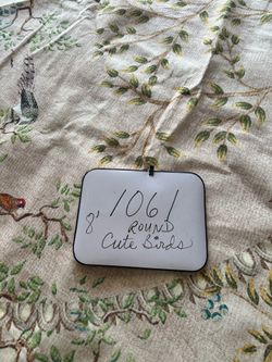RUG, #1961, Cute Birds, 8’ Round