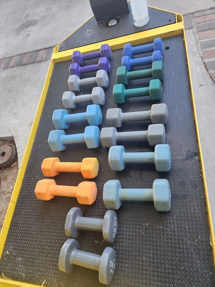 9 Dumbbell Sets "Flamingo And Pecos Area " $95 For All