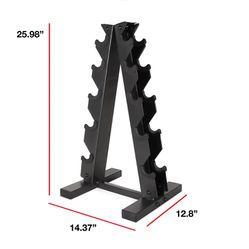 by CAP A-Frame Dumbbell Rack, Black (Store 5 Pairs)