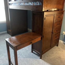 Free!!! Haverty’s Twin bunk Bed With Desk, Chest, And Storage
