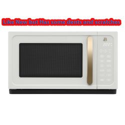 "READ" Beautiful 1.1 Cu ft 1000 Watt, Sensor Microwave Oven, White Icing fo... a...