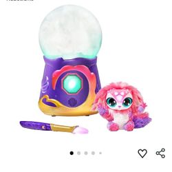 Magic Mixies Magical Misting Crystal Ball with Interactive 8 inch Pink Plush Toy and 80+ Sounds and Reactions