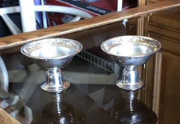 FIRM PRICE VINTAGE Rose trim Candlestick holders