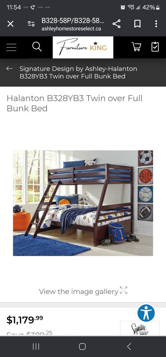 Full / Twin Bunk Bed Set
