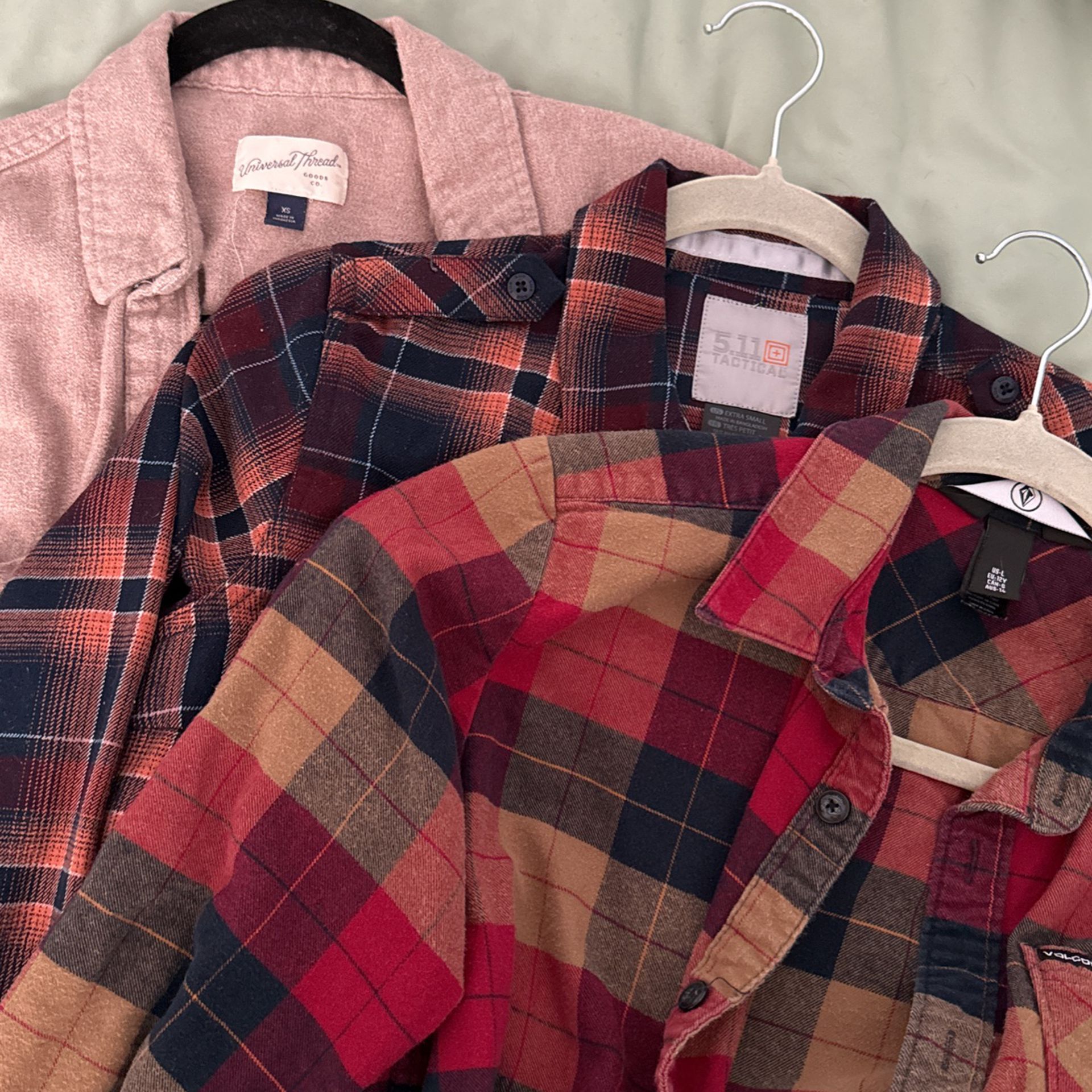 Set Of Three Flannel Shirts