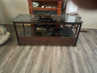 Glass top entertainment center