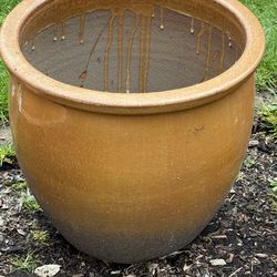Assorted large ceramic flower containers