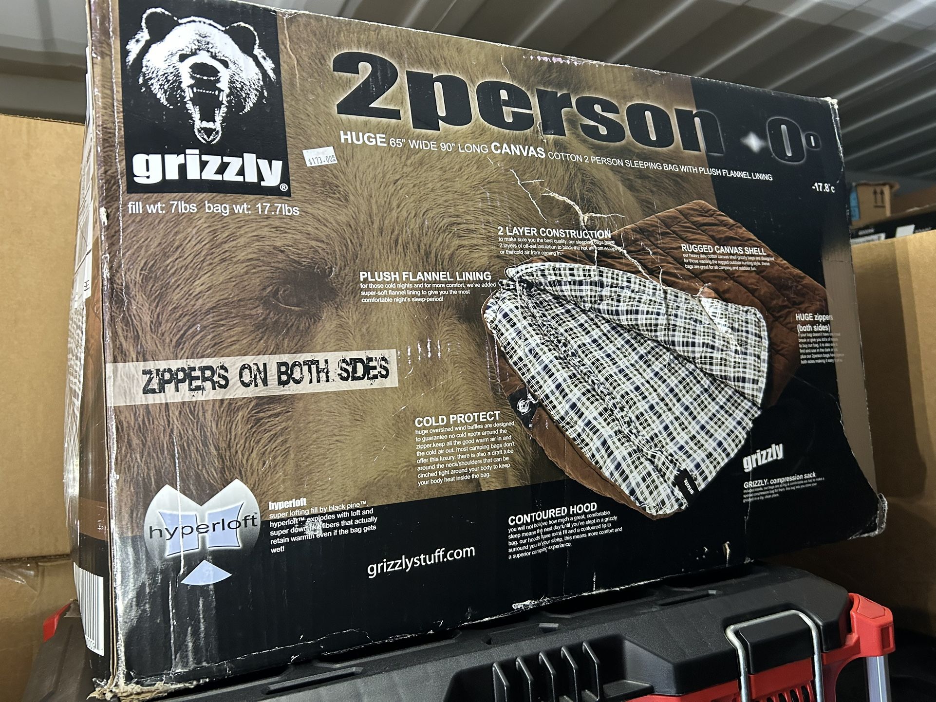 Grizzly 2-Person Sleeping Bag - Brand New in Box - 0°F Extreme Weather Camping