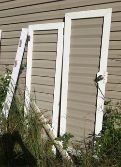 Shed doors with lock and frame