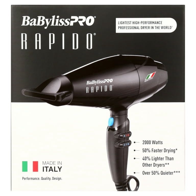 NEW! BaBylissPRO Rapido Professional Italian Hair Dryer • Never Used