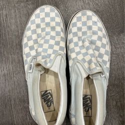 Blue Checkered Vans (women’s size 10)