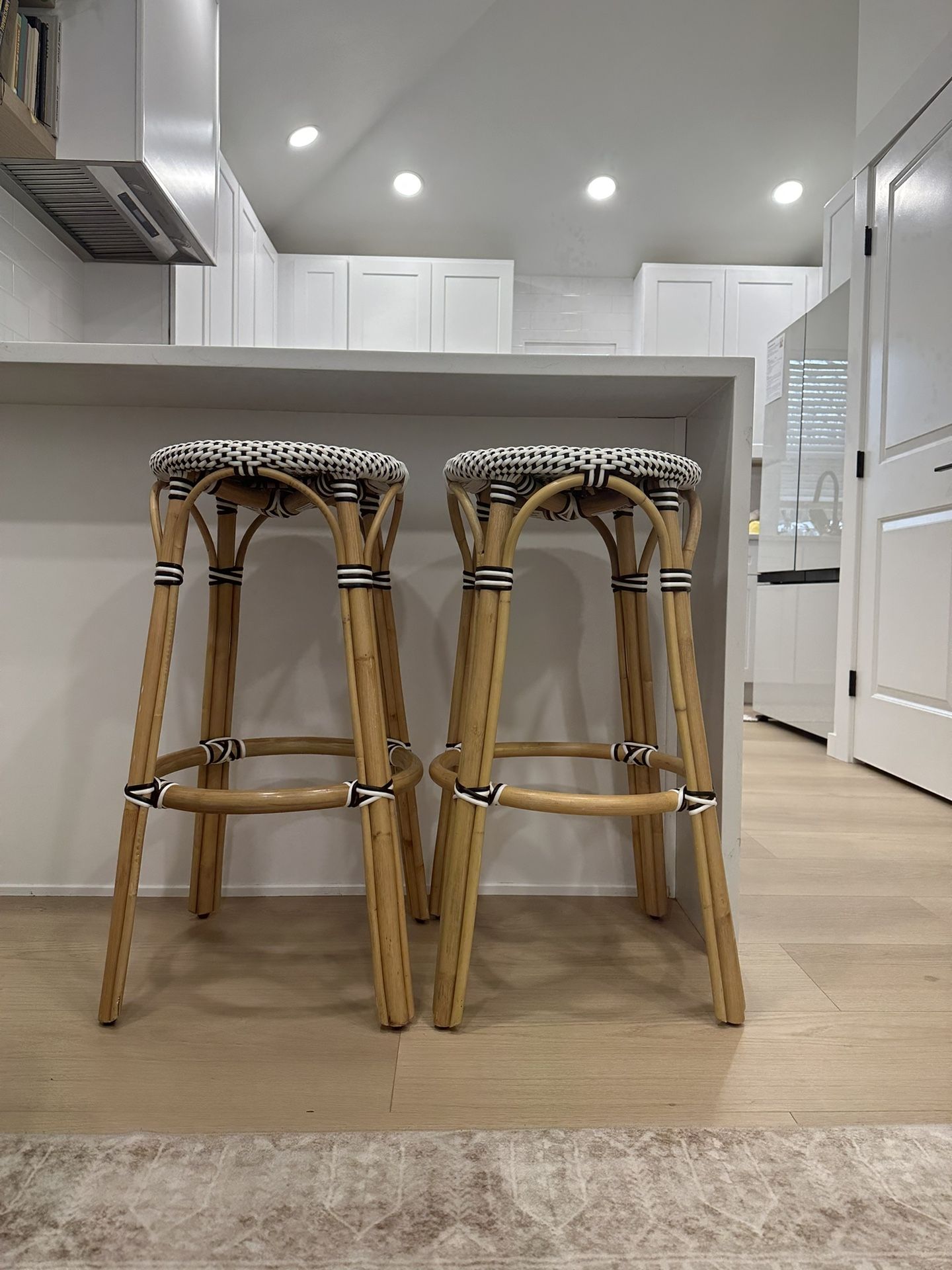 30” Alastair Rattan bar stools Set Of 2 