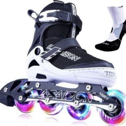 New Adjustable Inline Skates. Adult  - 9-12 woman, 8-11 men