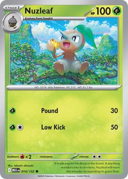 Nuzleaf 014/132 Common Mega Evolution Pokemon Near Mint