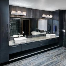 24 in. 3-Light Chrome Stainless Steel LED Bathroom Vanity Light with Luz Luces