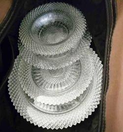 Vintage Avon Crystal Dishes 1978 7pc Set