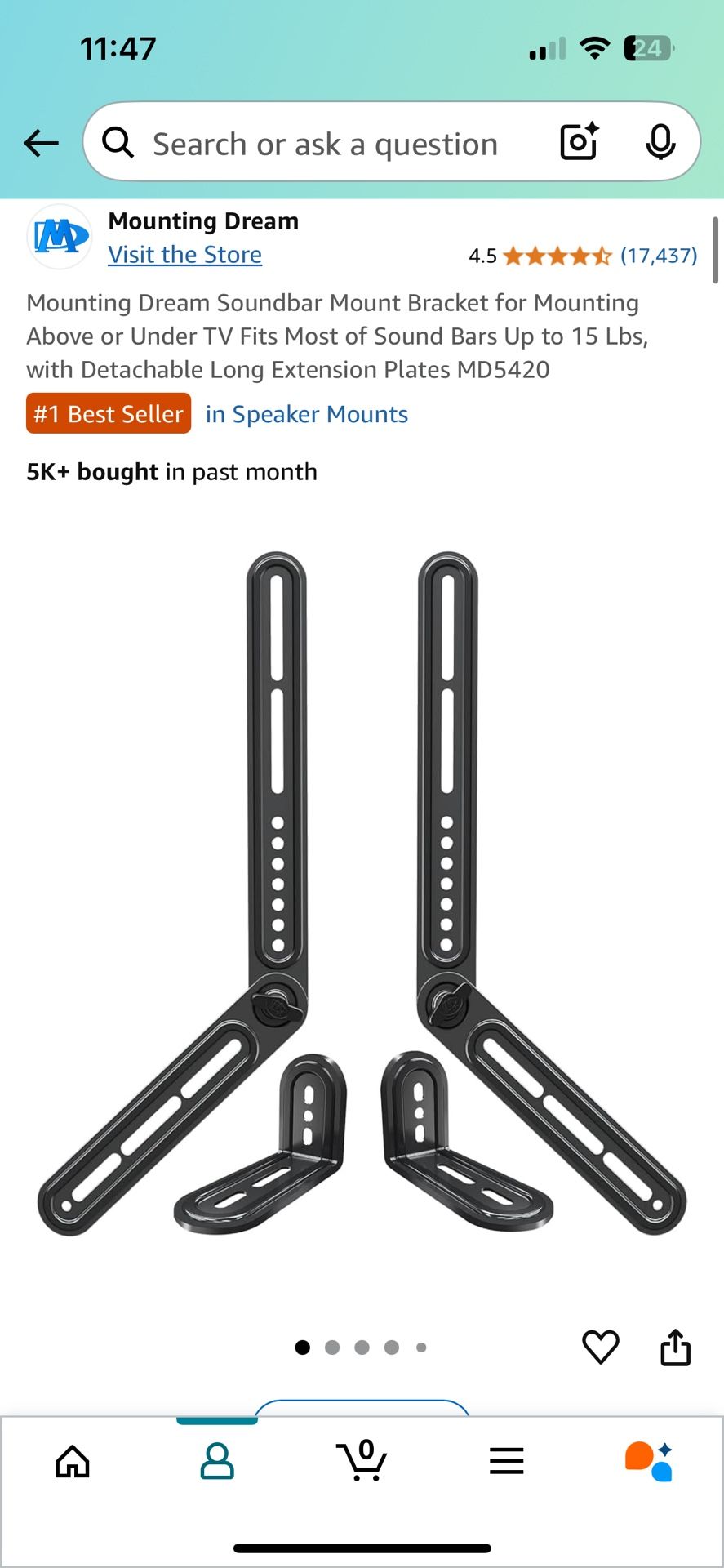 TV Soundbar Bracket Mount