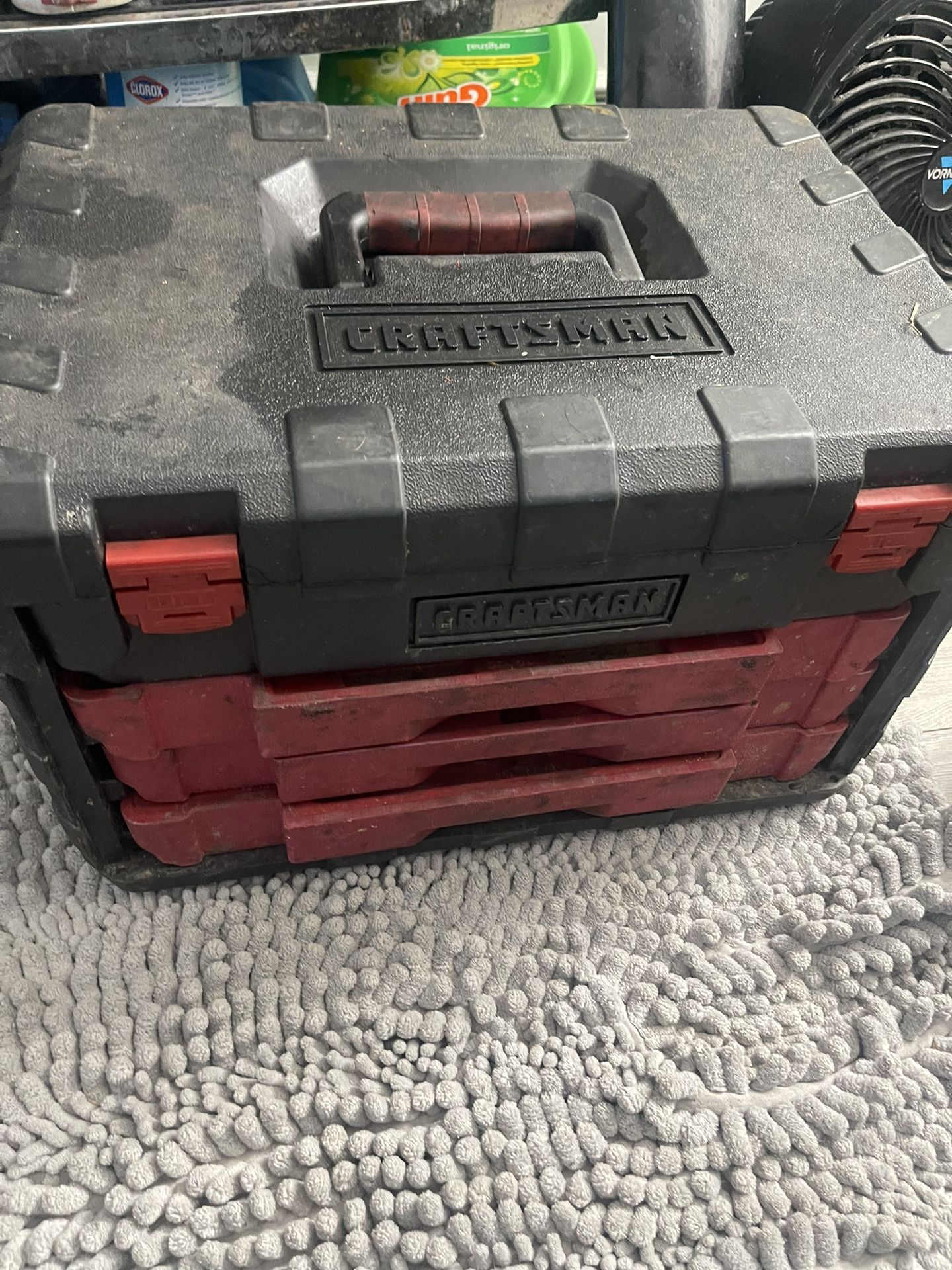 Craftsman 3-Drawer Toolbox + Full Socket/Wrench Set – $120