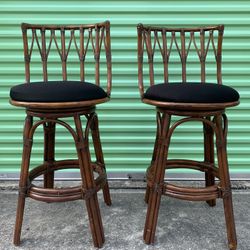 Indonesia Rattan Swivel Bar Chairs