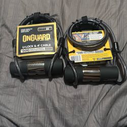 Two on guard 4 foot cable locks great deal great protection