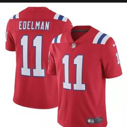 New England Patriots Julian Edelman #11 Nike Men's Red NFL Vapor Limited Jersey