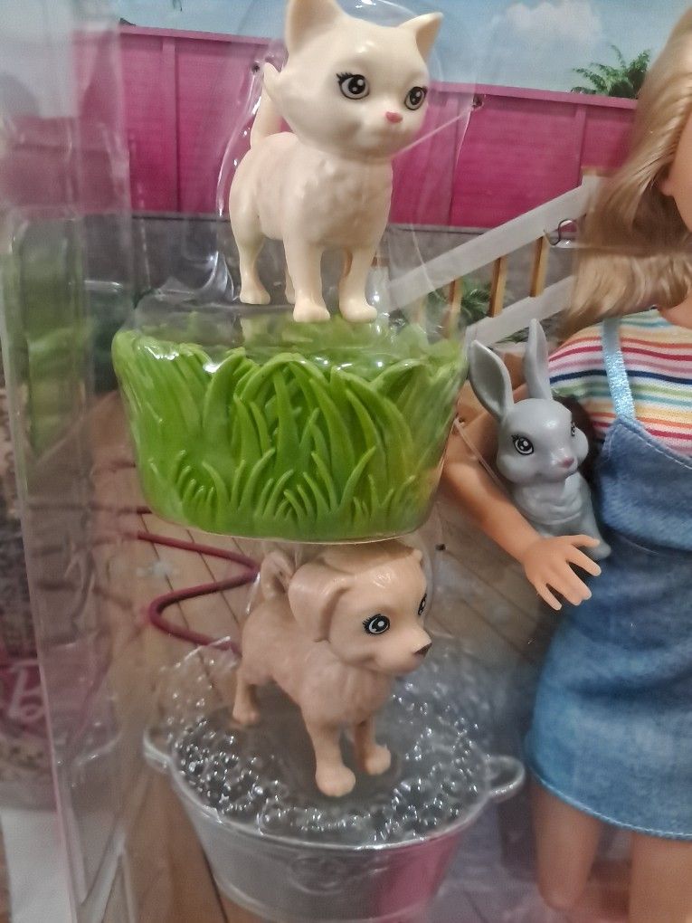 Barbie Play 'N Wash Pets Played With Color Change Animal 10