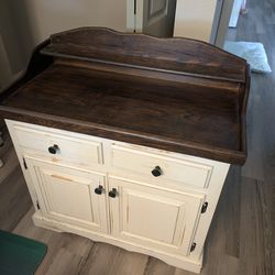 Antique hand made wood organizer cabinet