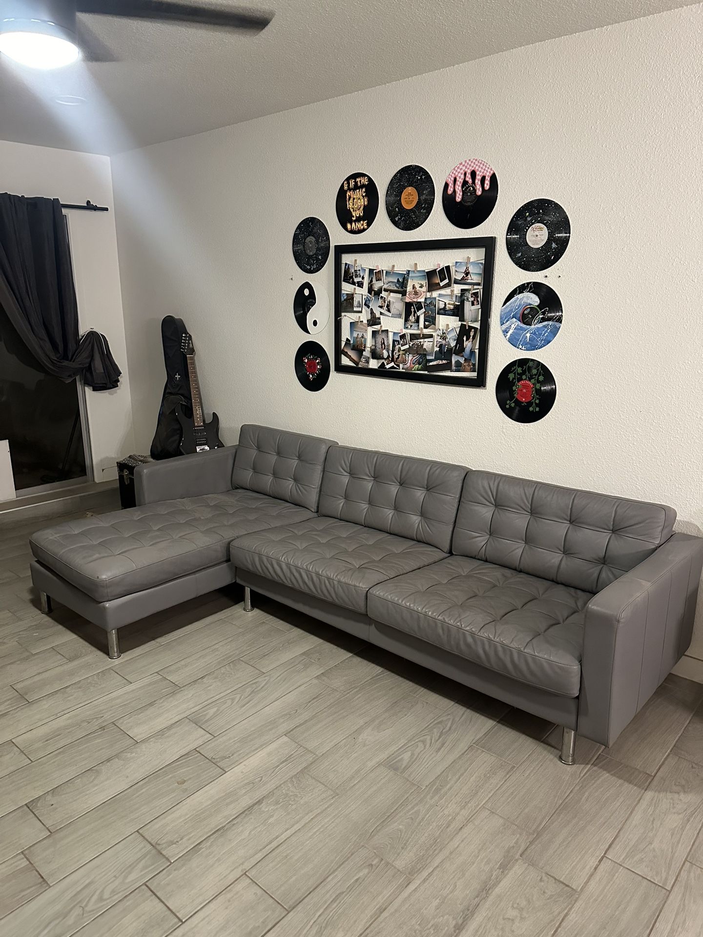 Gray Leather couch