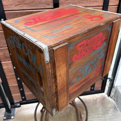 Vintage Pepsi Crate — Delivery Crate/Box — 1940's-50's — Double-Dot Logo — Magnetic Lid