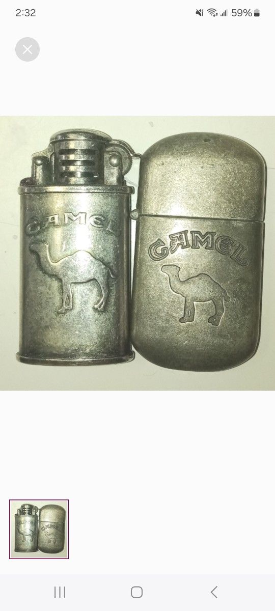 2pcs. Vintage Camel Oil Lighters