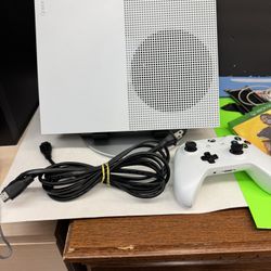 Microsoft Xbox One S 1TB Console Bundle – Includes Controller, 2 Games & All Cables