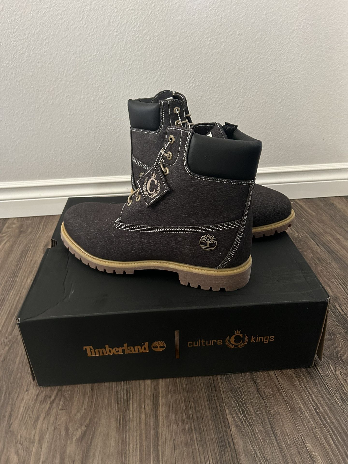 TIMBERLAND PREMIUM 6 IN LCZP WATERPROOF BOOT BLACK DENIM