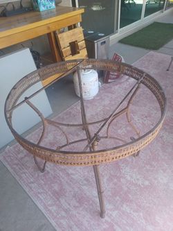 Metal table base