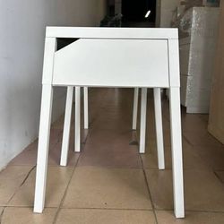 2 metal ikea nightstands