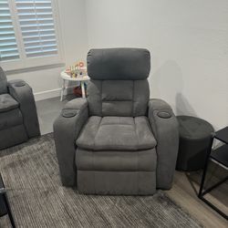 Recliner With Lights And 2 Cup Holders