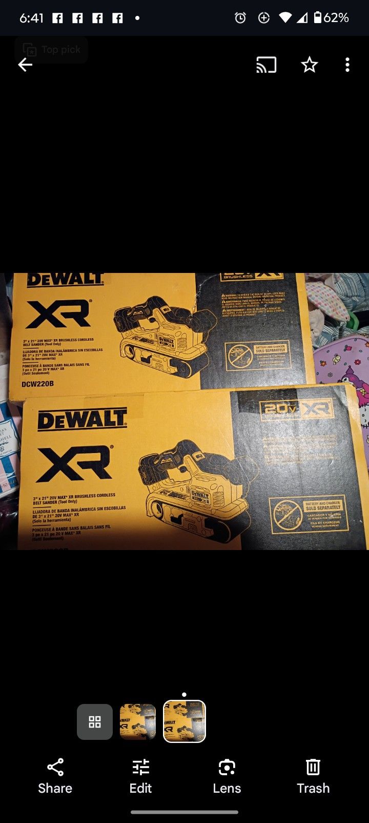 DeWalt XR 20-volt Brushless Variable Speed Belt Cordless Sander With Dust Management