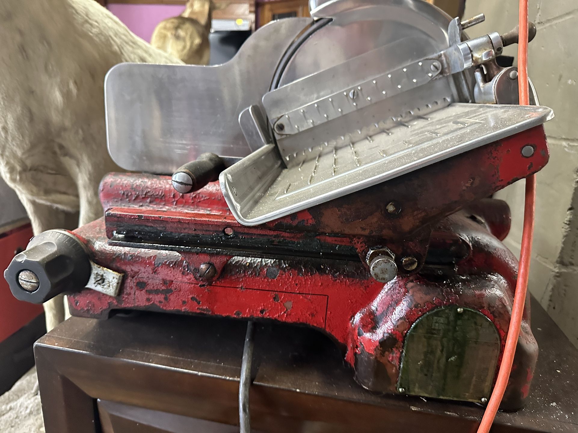 U.S. Slicing Machine Co of LaPorte Indiana early 1900 commercial meat slicer