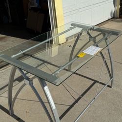 Glass computer desk $90  (Work Station) PERFECT CONDITION!!