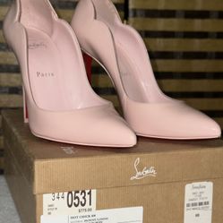 Christian Louboutin Hot Chick 100mm Heels Rosy Patent Leather Size 39