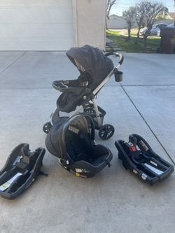 Stroller , Car seat And Two Bases