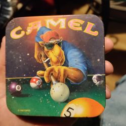 Vintage Camel Cigarette Tin Joe Camel  Shooting Pool
