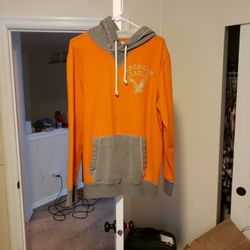 Orange American Eagle Fleece Hoodie
