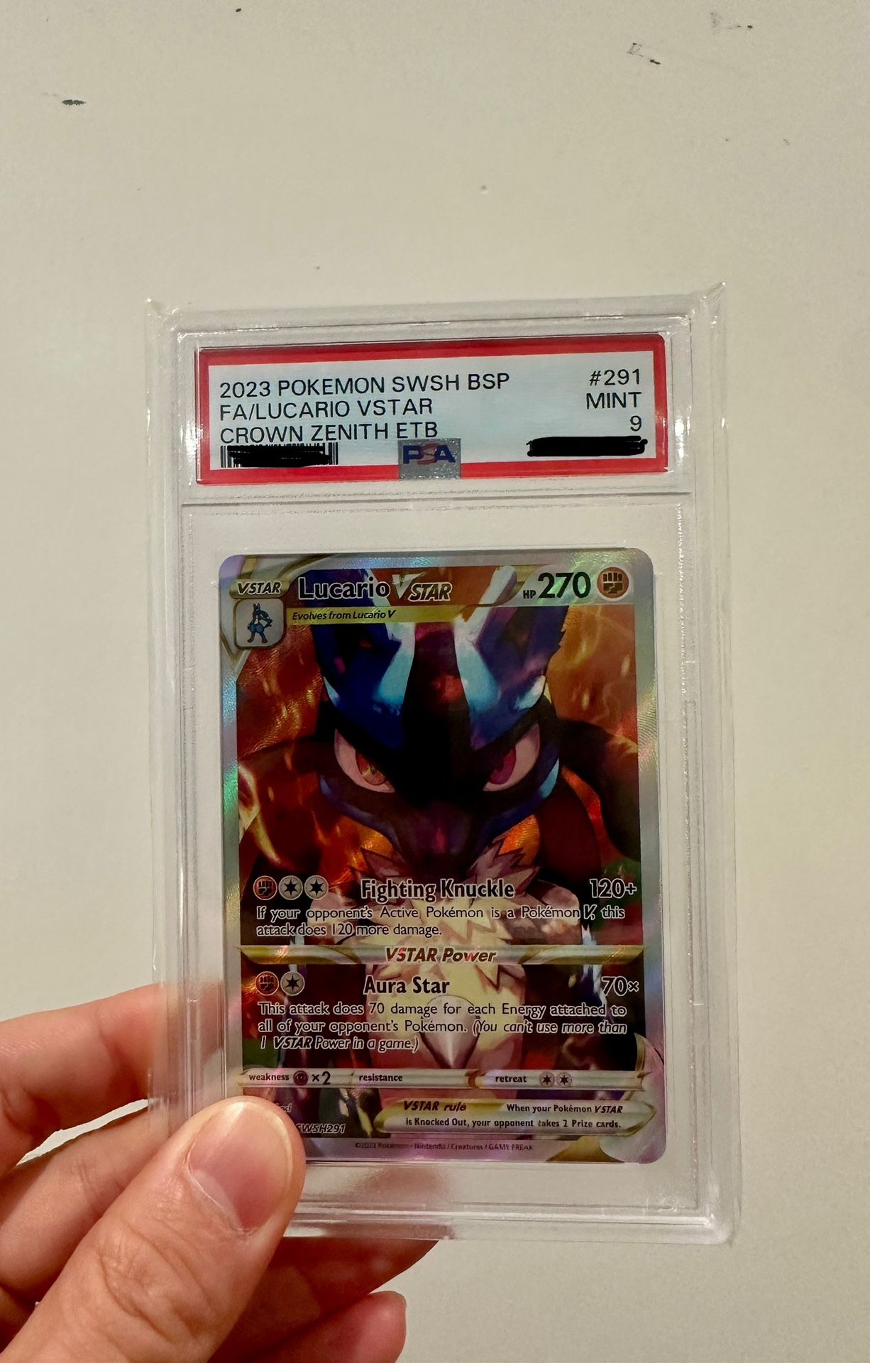 Lucario VSTAR SWSH291 PSA 9