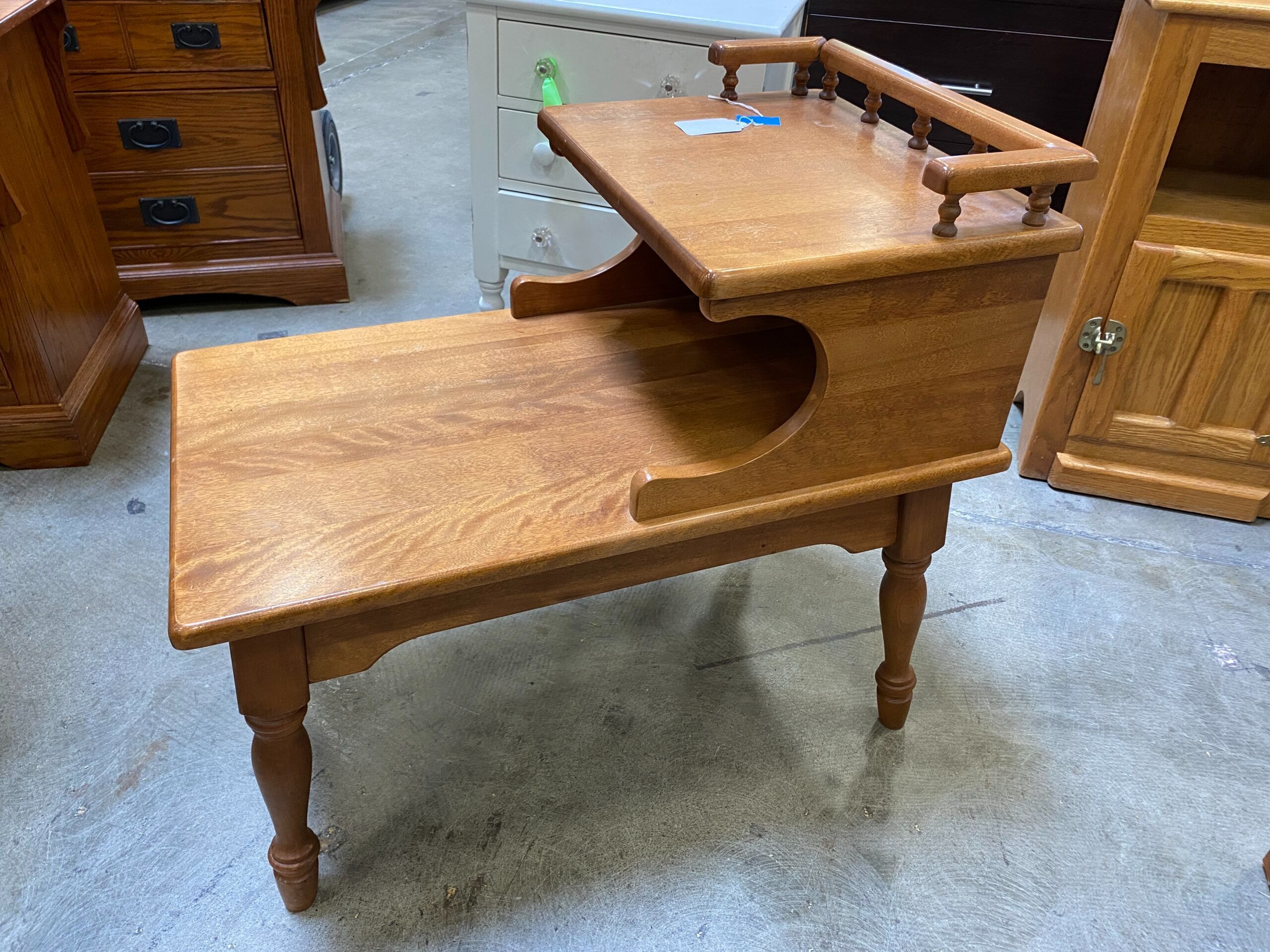 Vintage Wood 2 Tier End Table