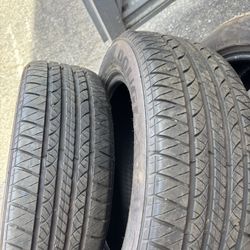 Set Of 2 Tires 90-95 Life Tread.  205/55/16.   Lexani Douglas And Solarus.   120$$ Ech Pair.  No Cracker Or Patch 