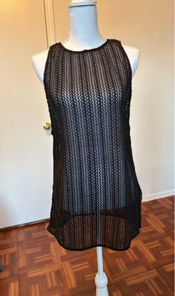 Women’s black cover-up mini dress size S/M