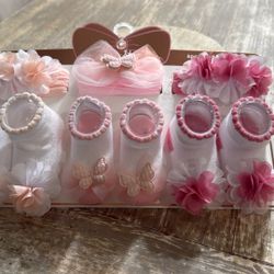 6 Piece headwrap and sock set