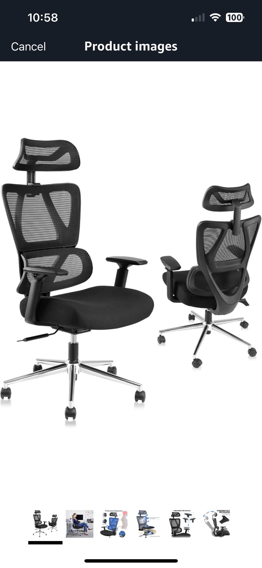 black back support office chair
